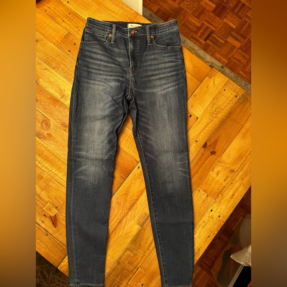 Madewell Blue High Rise Jeans with Vintage Wash